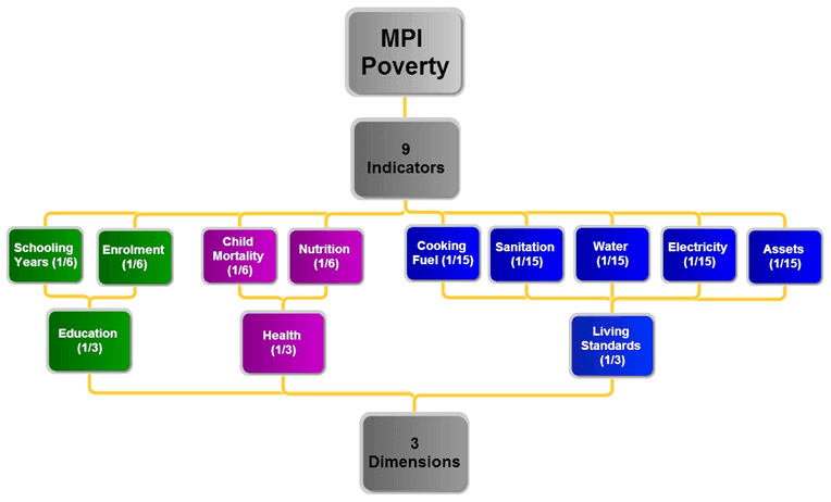 Figure 1: The composition of the Multidimensional Poverty Index